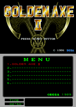 Golden Axe II (Mega-Tech) Title Screen